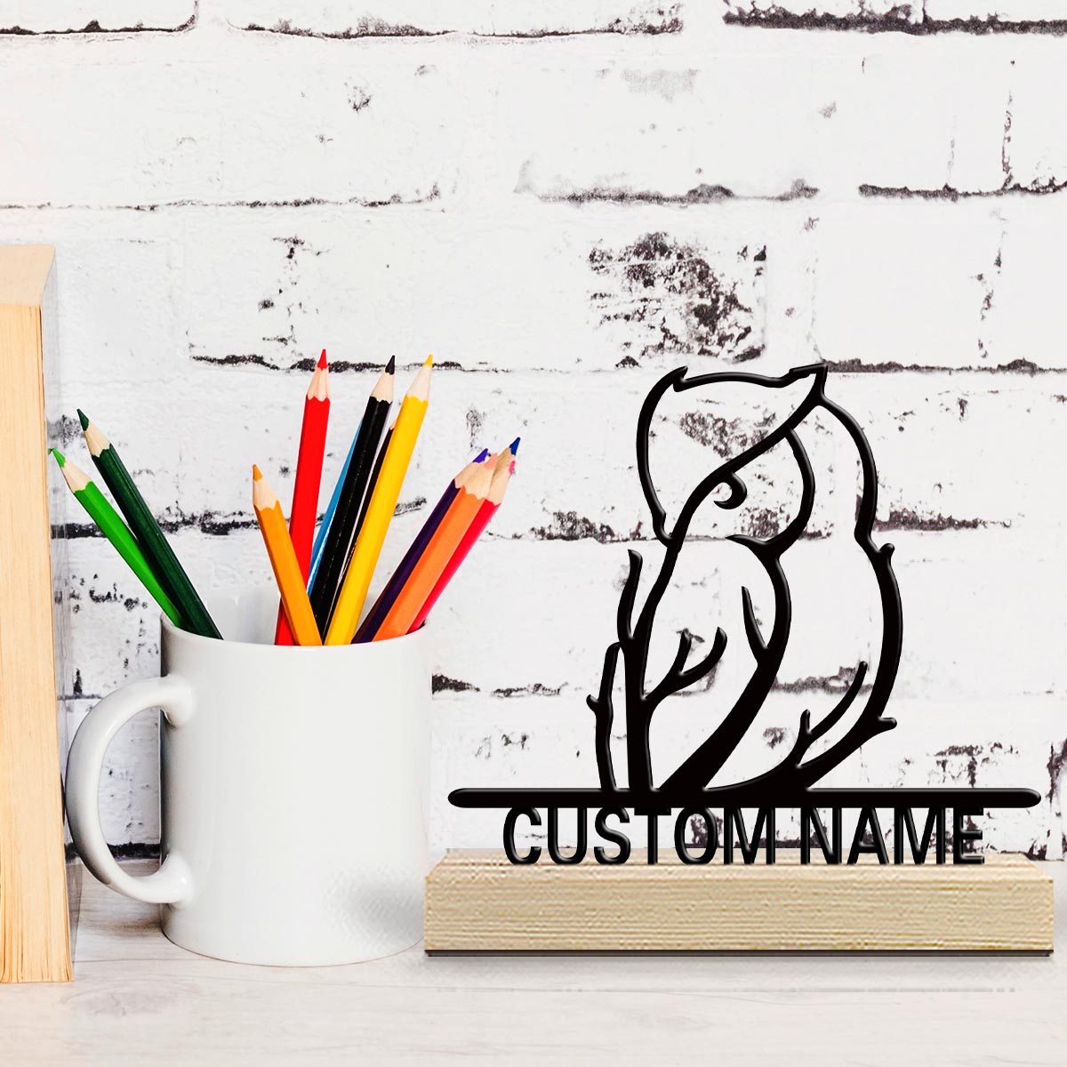 Desktop Laser Engraver - 1개의 흥미로운 금속 데스크탑 장식품, 나무