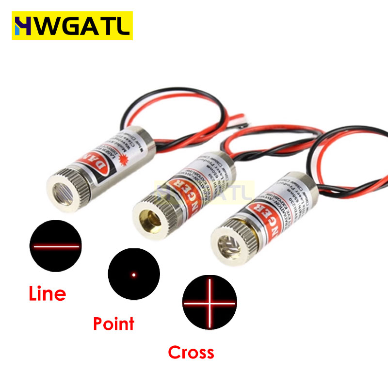 Industrial Laser Line Module - 650nm 5mW 레드 포인트/라인/크로스 레이저 모듈
