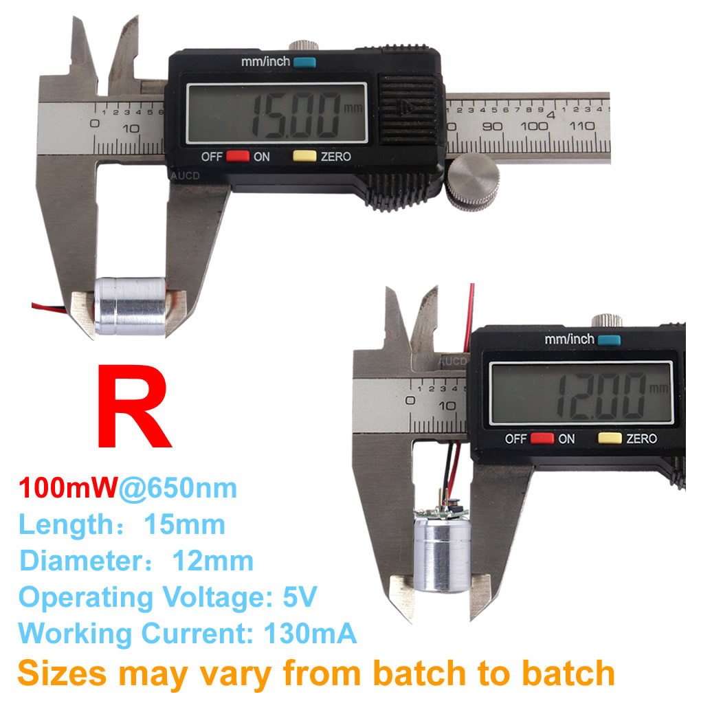Φ12x15mm DC 5V 레드-100mW 그린-50m - Diode Laser Module 리뷰 및 가격