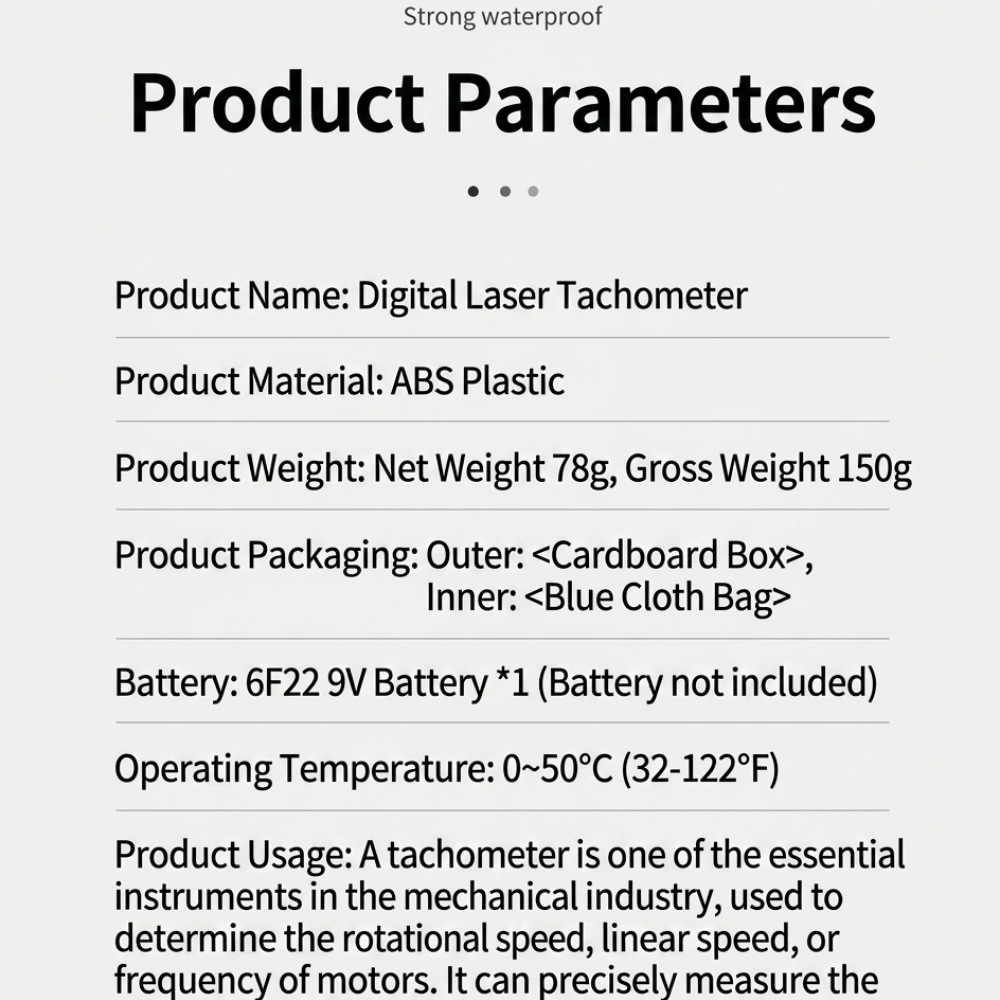 휴대용 디지털 레이저 타코미터 비접촉 RPM 측정기 속 - Industrial Laser Tachometer 리뷰 및 가격