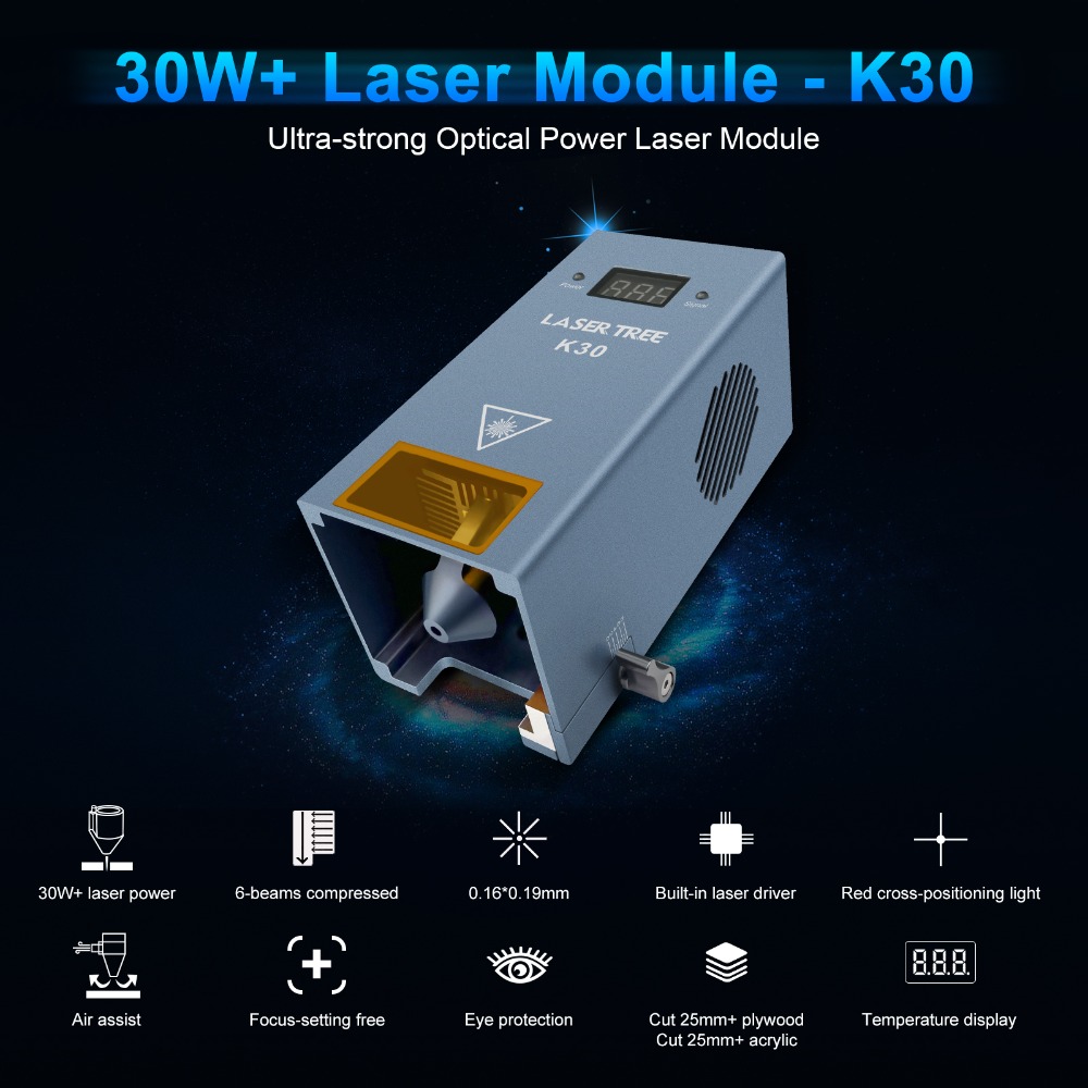 에어 어시스트 기능이 있는 20W 455nm 블루 다이 - Diode Laser Module 리뷰 및 가격