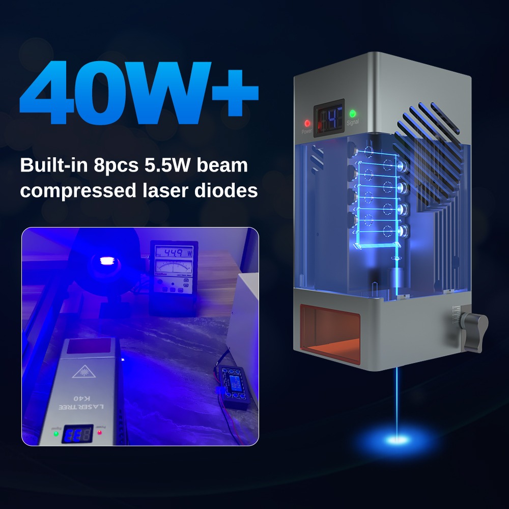 K40 44w 고광학출력 450nm 청색 레이저 모듈  - Diode Laser Module 리뷰 및 가격