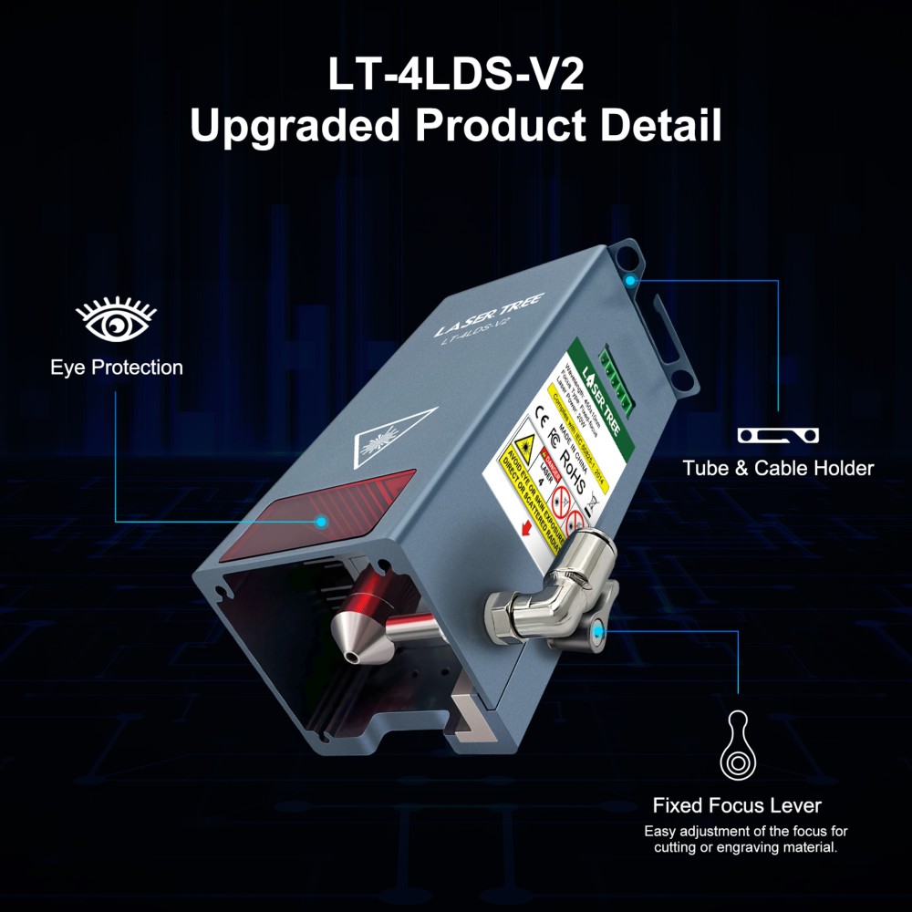 20W 광학 파워 레이저 조각기 모듈 에어 어시스트 포 - Diode Laser Module 리뷰 및 가격