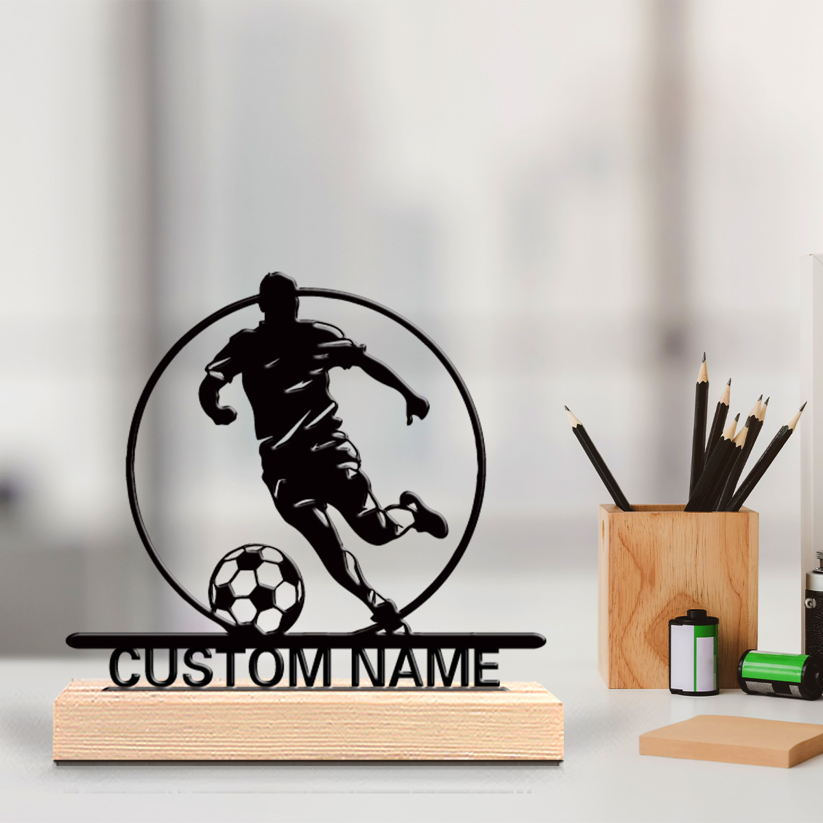 맞춤형 축구 선수 금속 조각상 (이름 포함), 나무 받 - Desktop Laser Engraver 리뷰 및 가격