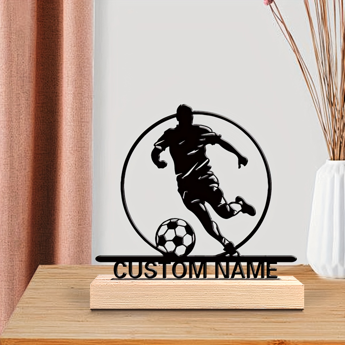 맞춤형 축구 선수 금속 조각상 (이름 포함), 나무 받 - Desktop Laser Engraver 리뷰 및 가격