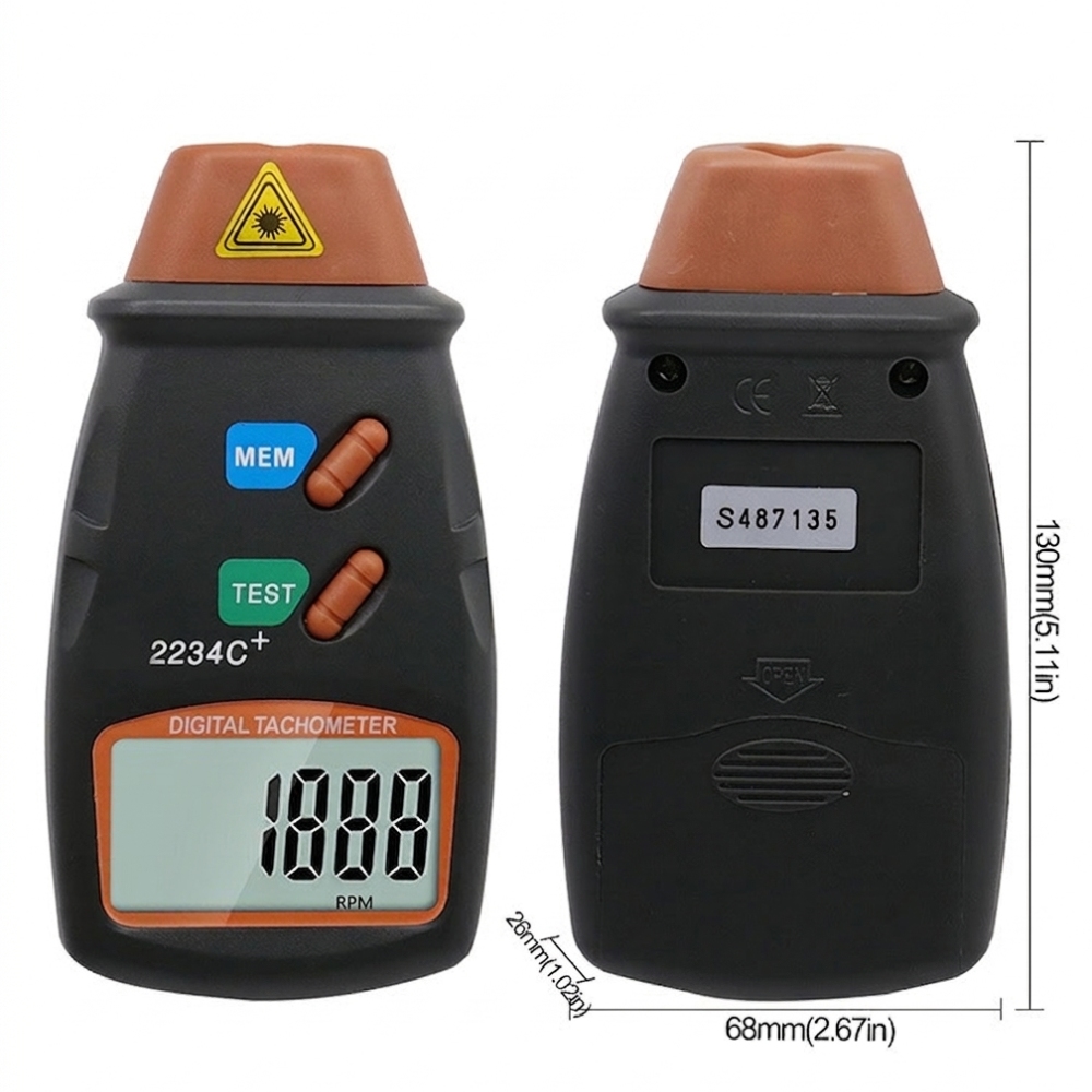 휴대용 디지털 레이저 타코미터 비접촉 RPM 측정기 산 - Industrial Laser Tachometer 리뷰 및 가격