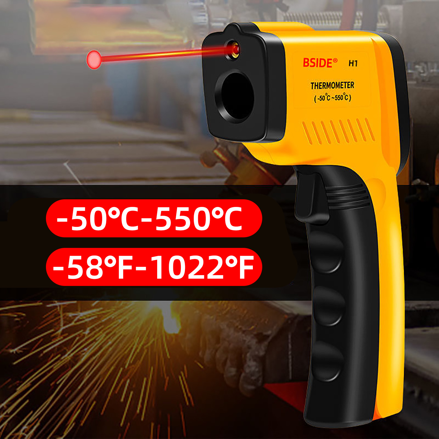 디지털 적외선 온도계 비접촉 디지털 레이저 온도계 건, - Industrial Laser Blaster 리뷰 및 가격