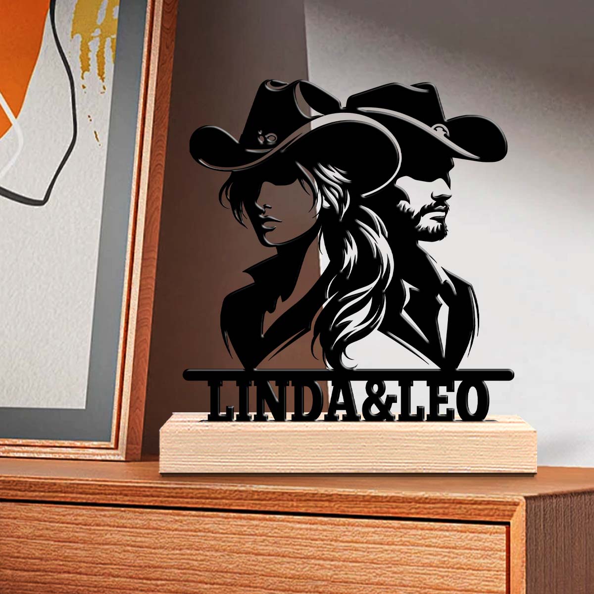 맞춤형 이름이 있는 1개의 금속 장식품 나무 받침대가  - Desktop Laser Engraver 리뷰 및 가격