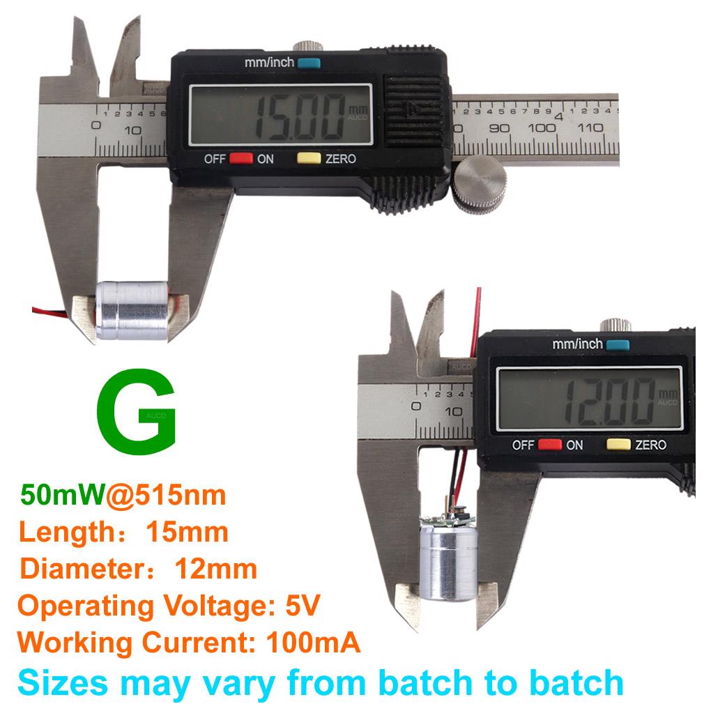 직경 12x15mm DC5V 녹색 60mW 빨간색 Bu - Diode Laser Module 리뷰 및 가격